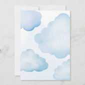 Wir können schon bald den blauen Teddyballon warte Einladung (Rückseite)