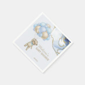 Wir können schon frühzeitig abstrakte Blaugoldbrau Serviette (Ecke)