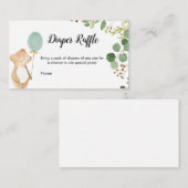 Wir können schon frühzeitig auf die Windeln-Umschl Begleitkarte (Vorne/Hinten)