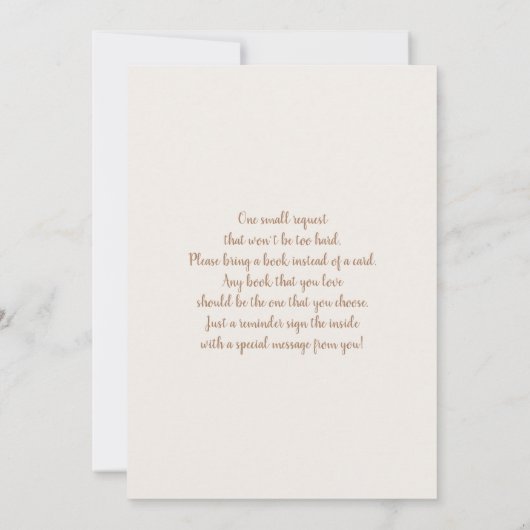 Wir können schon frühzeitig auf eine geschlechtsne einladung (Rückseite)