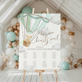 Wir können schon frühzeitig eine grüne Babydusche  Poster