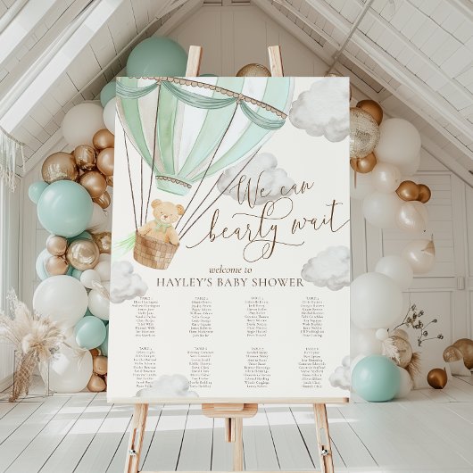 Wir können schon frühzeitig eine grüne Babydusche  Poster