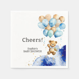 Wir können schon frühzeitig Royal Blue und Gold Ab Serviette