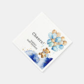 Wir können schon frühzeitig Royal Blue und Gold Ab Serviette (Ecke)