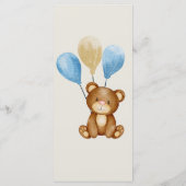 Wir können schon lange einen Aquarellbären warten Menükarte (Rückseite)