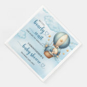 Wir können schon lange warten, bis der Teddybär ni Serviette (Ecke)