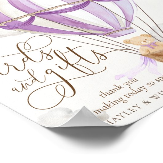 Wir können schon Lilac Bärenkarten und Geschenke w Poster (Ecke)