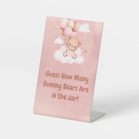 Wir können schon mal auf das Bärenspiel Gummy wart Sockelschild (Vorderseite)