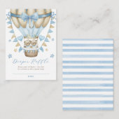 Wir können schon mal auf zwei Boy-Diaper warten Begleitkarte (Vorne/Hinten)