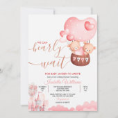 Wir können schon mal pink warten einladung (Vorderseite)