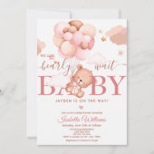 Wir können schon mal pink warten einladung (Vorderseite)