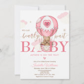 Wir können schon mal pink warten einladung (Vorderseite)