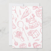 Wir können schon mal pink warten einladung (Rückseite)