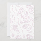 Wir können schon mal pink warten einladung (Rückseite)