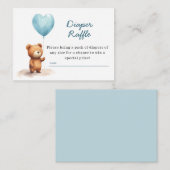 Wir können schon mal teddy Bear Blue Diaper Raffle Begleitkarte (Vorne/Hinten)