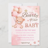 Wir können schon warten | Baby auf dem Weg | Babyd Einladung (Vorderseite)