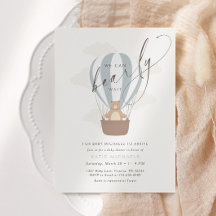 Wir können schon warten | Baby Boy Blue Balloon Du