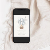 Wir können schon warten | Baby Boy Blue Balloon Du Einladung