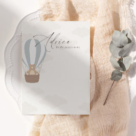 Wir können schon warten | Baby Boy Blue Balloon Du Hinweiskarte