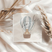 Wir können schon warten | Baby Boy Blue Balloon Du Serviette