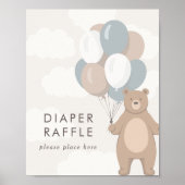 Wir können schon warten | Babydusche Raffle-Zeiche Poster (Vorne)