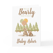 Wir können schon warten | Babyduschkarte