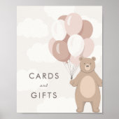 Wir können schon warten | Babyduschkarten und Gesc Poster (Vorne)