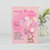 Wir können schon warten, bis die Hydrangea-Babydus Einladung (Stehend Vorderseite)