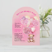 Wir können schon warten, bis die Hydrangea-Babydus Einladung (Stehend Vorderseite)