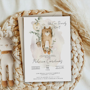 Wir können schon warten   Boho Baby Shower Einladu Einladung