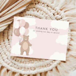 Wir können schon warten | Light Pink Girls Dankeskarte