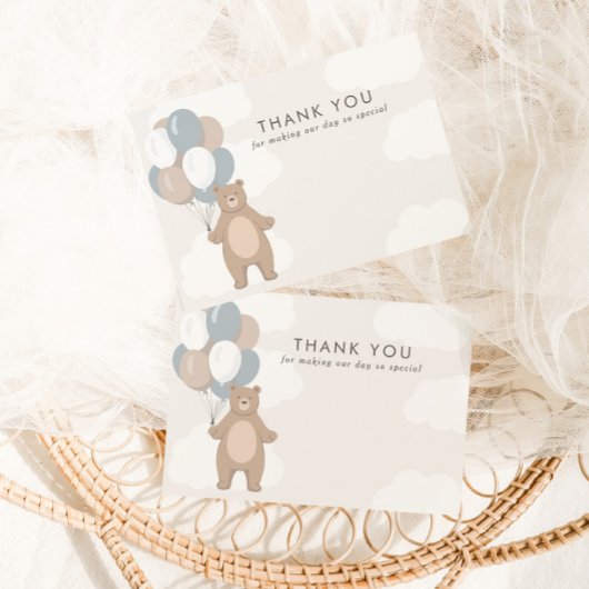 Wir können schon warten | Neutrale Blaujunge Dankeskarte