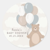 Wir können schon warten | Neutrale Blaujunge Runder Aufkleber (Vorderseite)