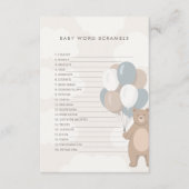 Wir können schon warten | Neutrales Baby-Word-Scra Begleitkarte (Vorderseite)