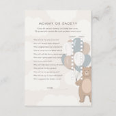 Wir können schon warten | Neutrales Mommy oder Dad Begleitkarte (Vorderseite)