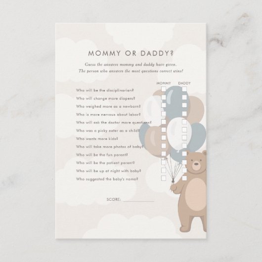 Wir können schon warten | Neutrales Mommy oder Dad Begleitkarte (Vorderseite)