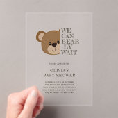 Wir können schon warten | Niedliche Teddy Bear Bab Acryleinladungen (Insitu (Handheld))