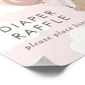 Wir können schon warten | Pink Baby Dusche Raffle  Poster (Ecke)