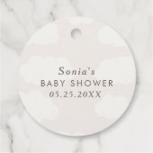 Wir können schon warten | Pink Baby Girl Geschenkanhänger (Rückseite)