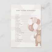 Wir können schon warten | Pink Baby Word Scramble Begleitkarte (Vorderseite)