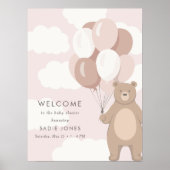 Wir können schon warten | Pink Girl Willkommenszei Poster (Vorne)