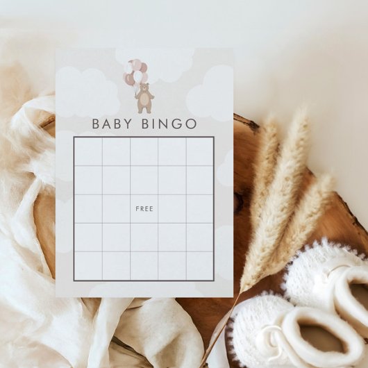 Wir können schon warten | Pink Girls Baby Bingo Ga Begleitkarte