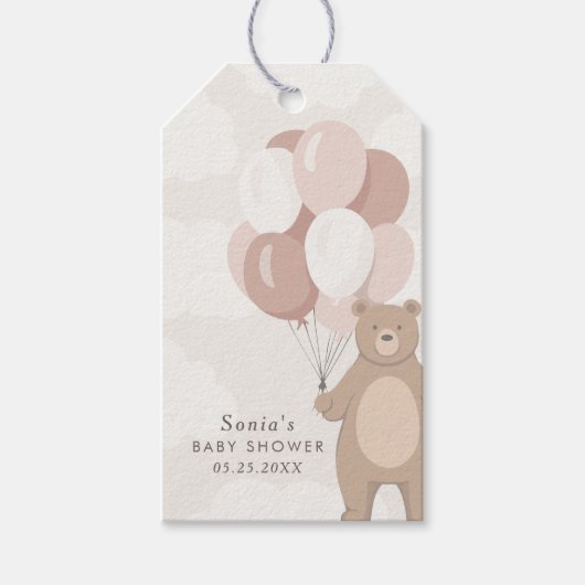 Wir können schon warten | Pink Girl's Gefallen Geschenkanhänger (Vorderseite)