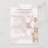 Wir können schon warten | Pink Mommy oder Daddy Ga Begleitkarte (Vorderseite)