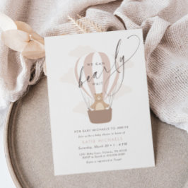 Wir können schon warten | Soft Pink Baby Dusche Einladung