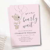 Wir können schon warten | Teddy Bear Baby Dusche Einladung