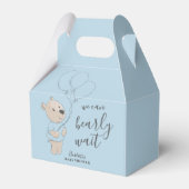 Wir können schon warten | Teddy Bear Baby Dusche Geschenkschachtel (Vorderseite)