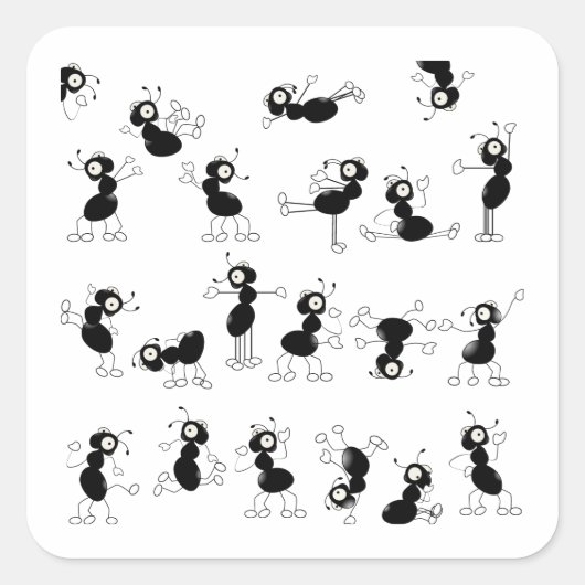 Wir können tanzen quadratischer aufkleber (Vorderseite)