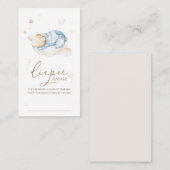 Wir können Teddy Bear Diaper Raffel warten Begleitkarte (Vorne/Hinten)