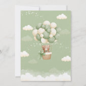 Wir können Teddy Bear Sage Baby Dusche warten Einladung (Rückseite)